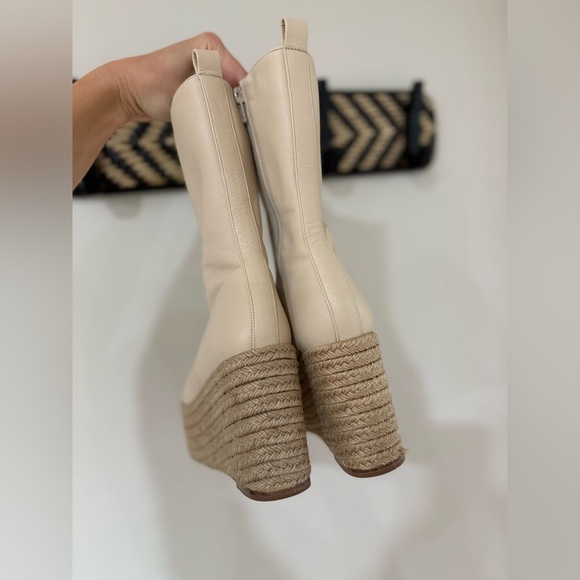 Free People Paloma Barcelo Lennon Platform Espadrille Boots - Ivory - Size 5.5 - Picture 8 of 14